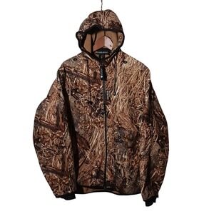 Rivers West H2P Waterproof Fleece Lined Mossy Camo Duck Blind Jacket Men's Large